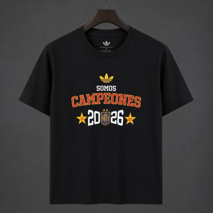 26/27 Spain Black Champions T-Shirt