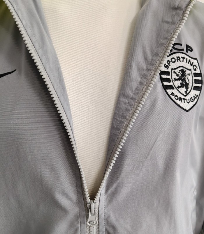 26/27 Sporting CP Lisbon Grey Full Zipper Windbreaker