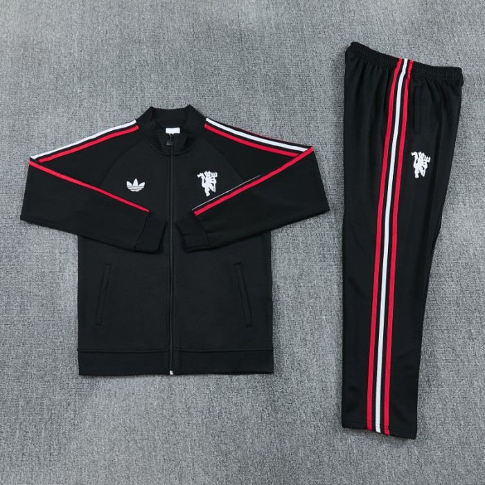 26/27 Manchester United FC 05 Black Full Zipper Jacket + Long Pants