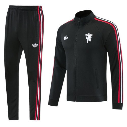 26/27 Manchester United FC 05 Black Full Zipper Jacket + Long Pants