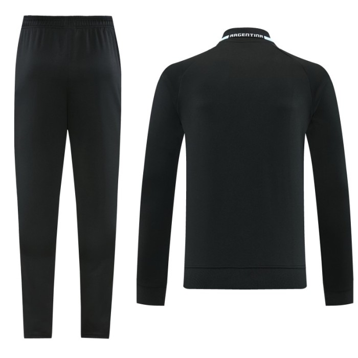 26/27 Argentina 06 Black Full Zipper Jacket + Long Pants