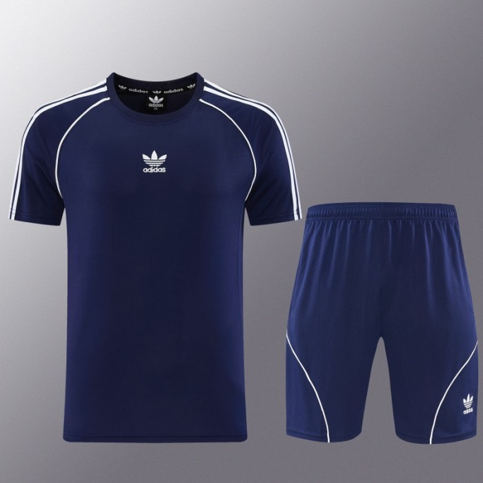 26/27 Adidas AD15 Royal Blue Short Sleeve+Soccer Shorts