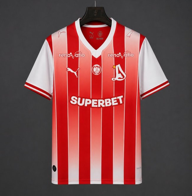 26/27 Dinamo Bucuresti Home Red Jersey