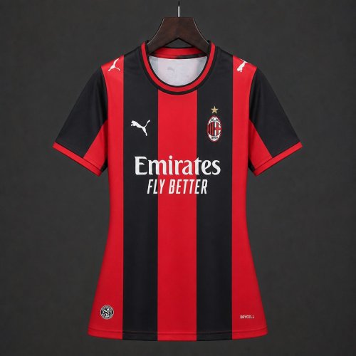 26/27 Women  AC Milan Home Red Stripes Jersey