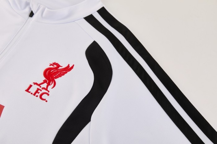 26/27 Liverpool White Half Zipper Jacket Tracksuit + Long Pants