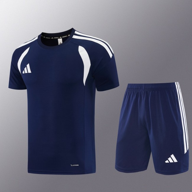 26/27 Adidas 14 Navy Short Sleeve+Soccer Shorts