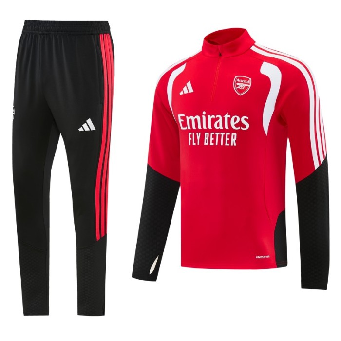 26/27 Arsenal Red Half Zipper Jacket Tracksuit + Long Pants