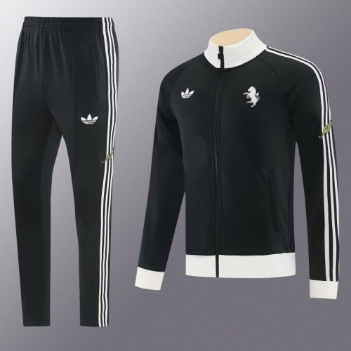 26/27 Juventus  Black Full Zipper Jacket Tracksuit + Long Pants