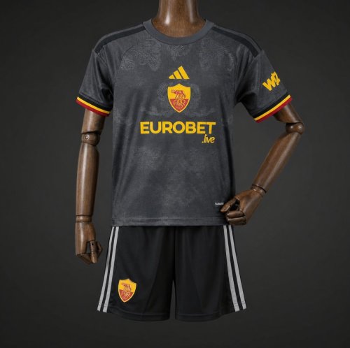 26/27 Kids Roma Third Dark Grey Jersey