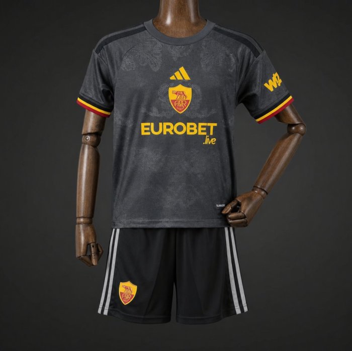 26/27 Kids Roma Third Dark Grey Jersey