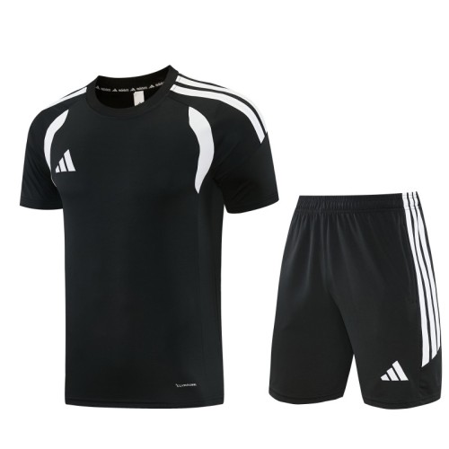 26/27 Adidas 14 Black Short Sleeve+Soccer Shorts