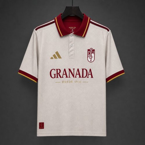 26/27 Granada CF 95th Anniversary Special Edition Off White Polo Jersey