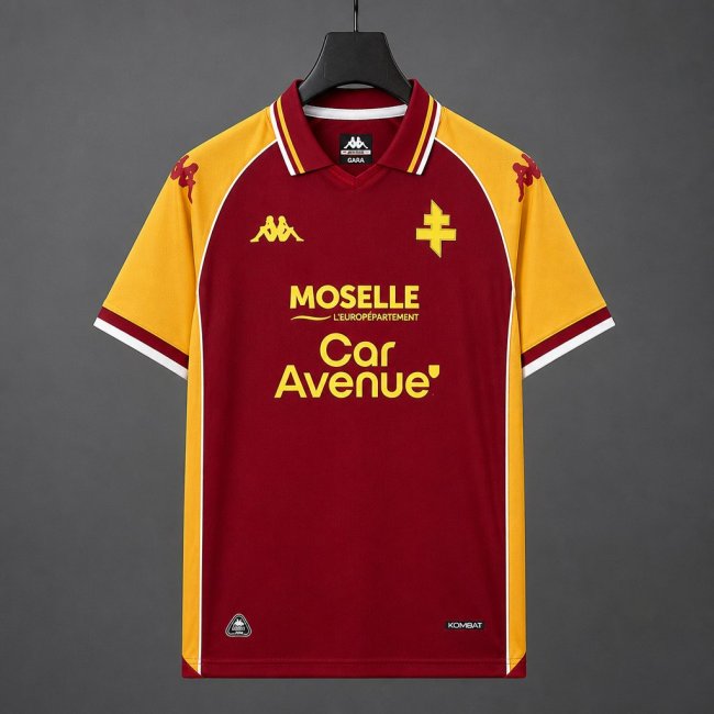 26/27 Metz Home Red Yellow Jersey