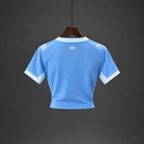 26/27 Manchester City Home Blue Women Crop Jersey