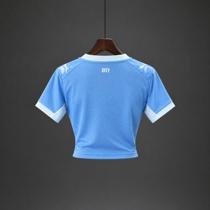 26/27 Manchester City Home Blue Women Crop Jersey