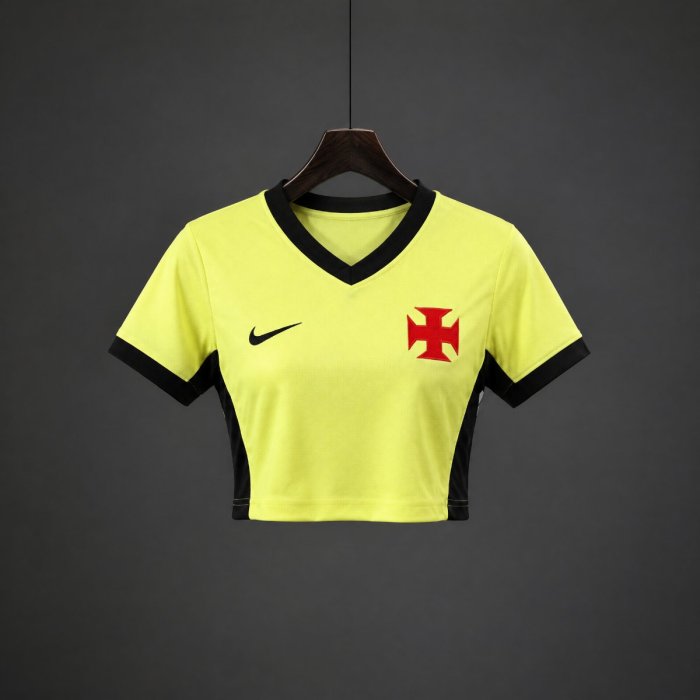 26/27 Vasco da Gama Third Yellow Women Crop Jersey