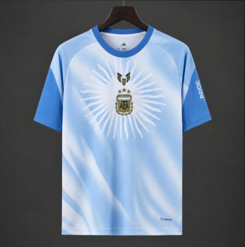 2026 Argentina Pre-Match Light Blue Messi Farewell Jersey