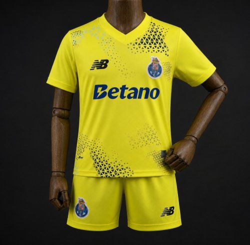 26/27 Kids FC Porto Goalkeeper Yellow Jersey