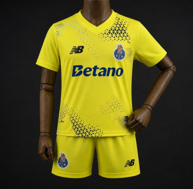 26/27 Kids FC Porto Goalkeeper Yellow Jersey
