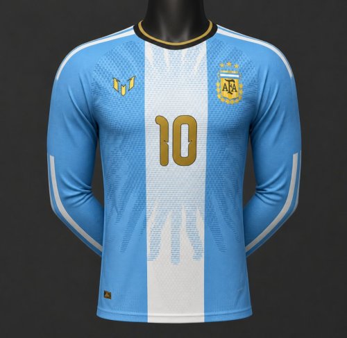 Player Version 2026 Argentina Messi Farewell Commemorative Long Sleeve Jersey