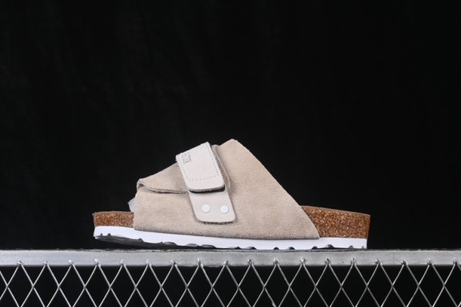 Birkenstock Suede Shearling Sandals with Cork Latex Footbed and EVA Outsole - 1015572