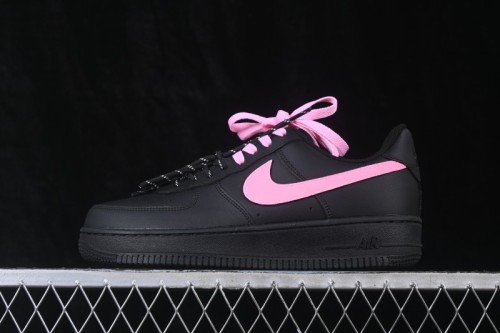 Nike Air Force 1 '07 Low Black Peach Berry Hand-Painted Graffiti Low-Top Casual Skateboard Shoes - CW2288-512