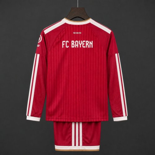26/27 Kids Bayern Munich Home Long Sleeve Jersey