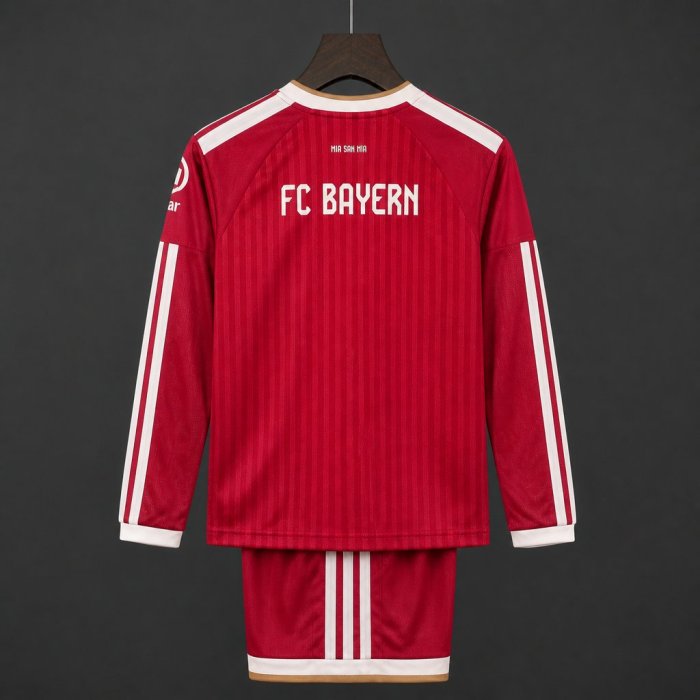 26/27 Kids Bayern Munich Home Long Sleeve Jersey