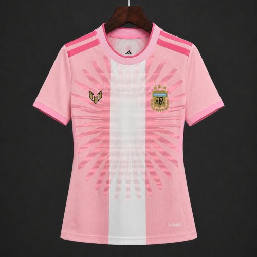2026 Women Argentina Messi Pink Farewell Commemorative Jersey