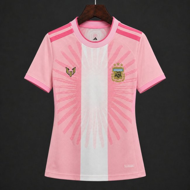 2026 Women Argentina Messi Pink Farewell Commemorative Jersey