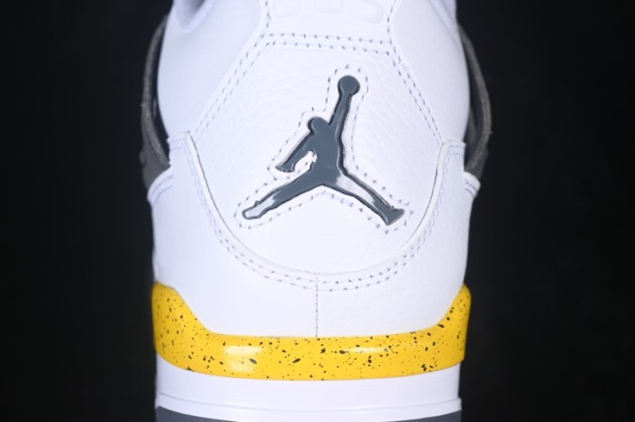 Nike Air Jordan 4 Retro  Tour Yellow  White Yellow Basketball Shoes - IO2463-102