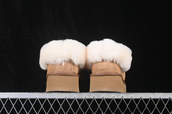 UGG Tazzelle H Tazzelle Water-Resistant Suede Winter Ankle Snow Boot with Fur Lining and Platform Sole - 1143791
