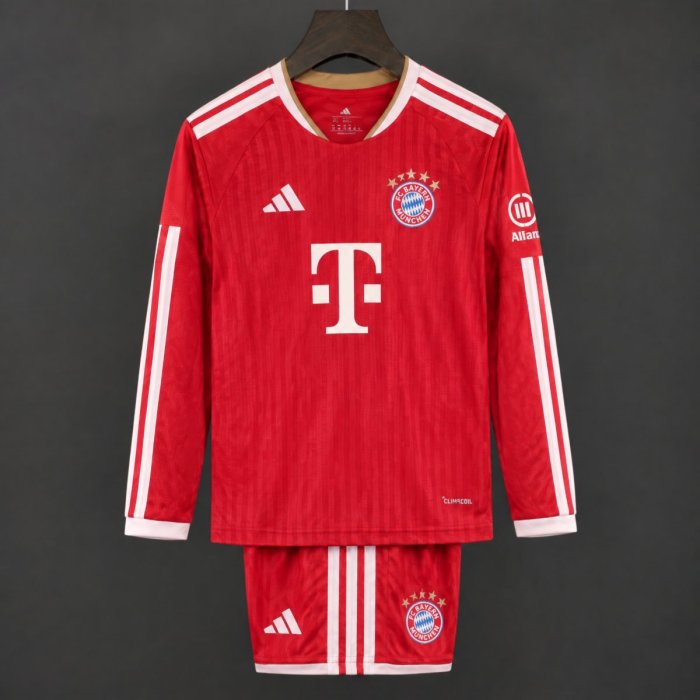 26/27 Kids Bayern Munich Home Long Sleeve Jersey