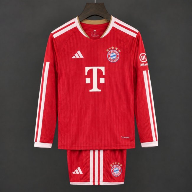 26/27 Kids Bayern Munich Home Long Sleeve Jersey
