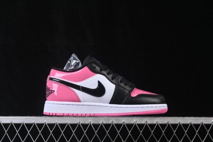 Air Jordan 1 Low Patent Leather Black Pink Low-Top Retro Cultural Basketball Shoes - IV2446-684