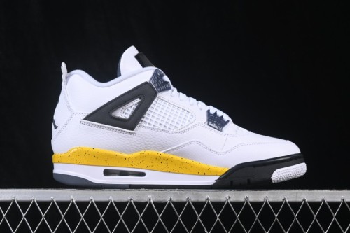 Nike Air Jordan 4 Retro  Tour Yellow  White Yellow Basketball Shoes - IO2463-102