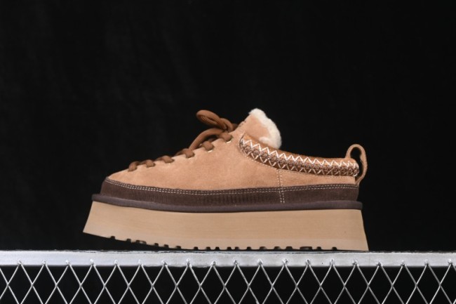 UGG Heritage Lace-Up Slipper Fashion Soft Comfortable Height Increasing Low-Top Casual Shoes - 1180361 CHE