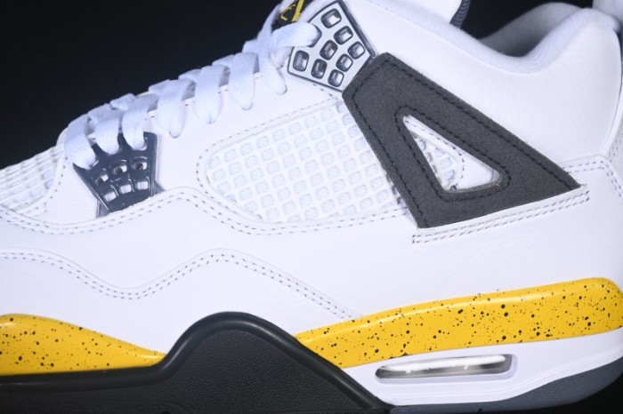 Nike Air Jordan 4 Retro  Tour Yellow  White Yellow Basketball Shoes - IO2463-102