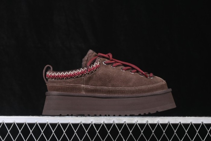 UGG Heritage Lace-Up Slipper Fashion Soft Comfortable Height Increasing Low-Top Casual Shoes - 1180361 BCDR