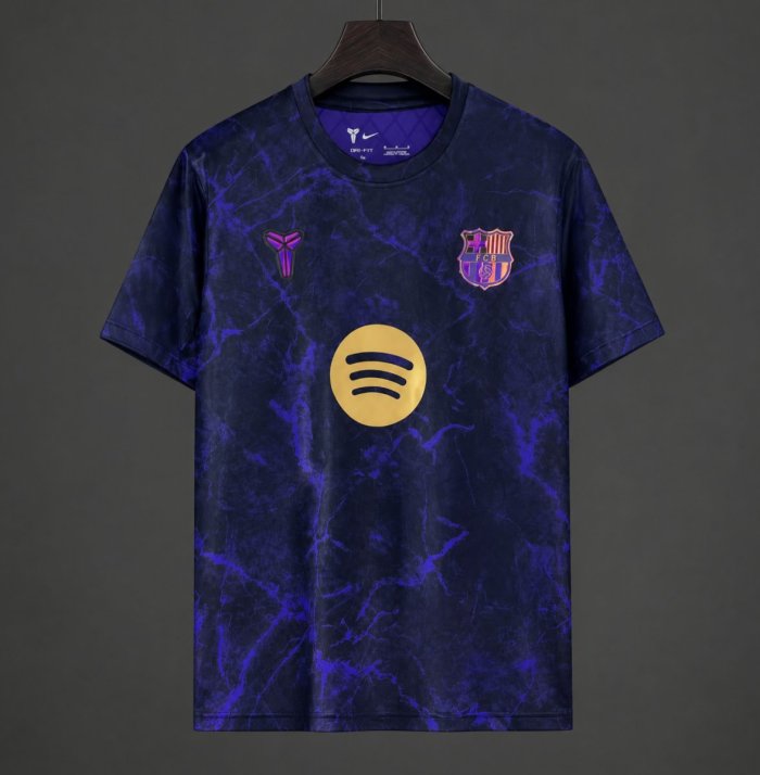 26/27 Barcelona Purple Marbled Pattern Pre-Match Jersey