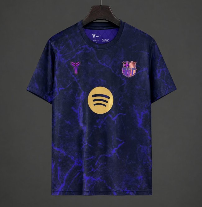 26/27 Barcelona Purple Marbled Pattern Pre-Match Jersey