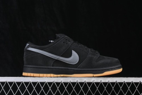Nike SB Dunk Low Pro Black Gum Grey Skateboarding Shoes - BQ6817-010
