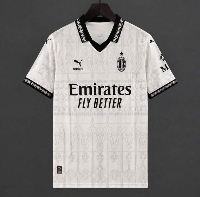 23/24 AC Milan x PLEASURES Fourth Cream Jersey