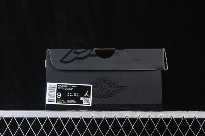 Nike Air Jordan 1 Low AJ1 Embroidered White Grey Low-Top Retro Cultural Basketball Shoes - IX3959-100