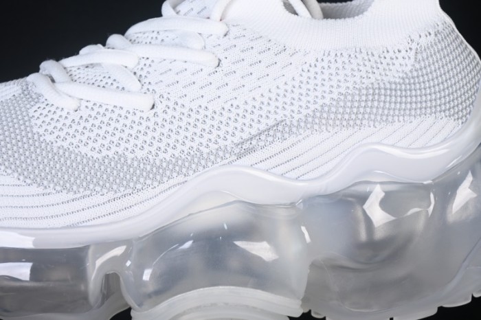 Grounds Moopie Fabric Round Toe Big Bubble Platform Sneakers White Gray - FYD4