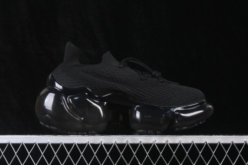 Grounds Moopie Fabric Round Toe Big Bubble Platform Sneakers Black - FYD4