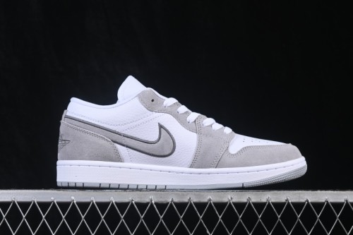 Nike Air Jordan 1 Low AJ1 Embroidered White Grey Low-Top Retro Cultural Basketball Shoes - IX3959-100