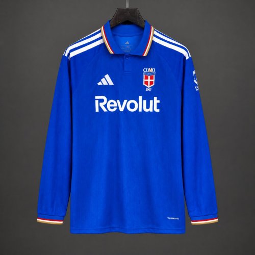 26/27 Como 1907 Home Long Sleeve Blue Jersey