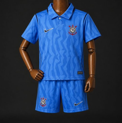 2026 Kids Corinthians Third Blue Jersey