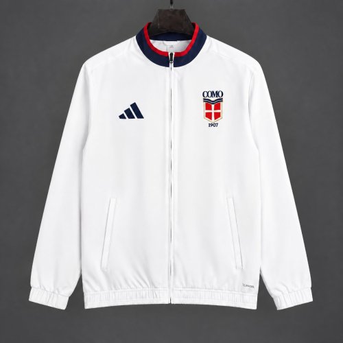 26/27 Como 1907 White Full Zipper Windbreaker